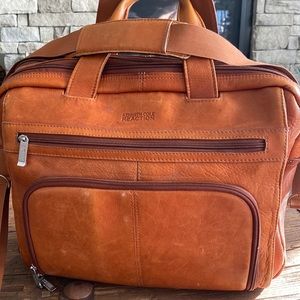 Kenneth Cole Reaction leather briefcase laptop messenger attaché bag